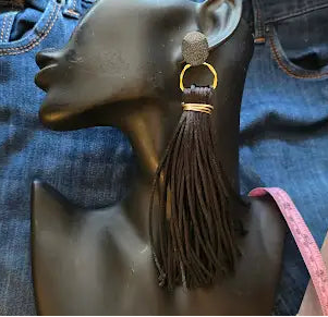 Black-out Fringe Earrings
