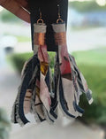 Sonny Girl – Denim & Fabric Fringe Earrings
