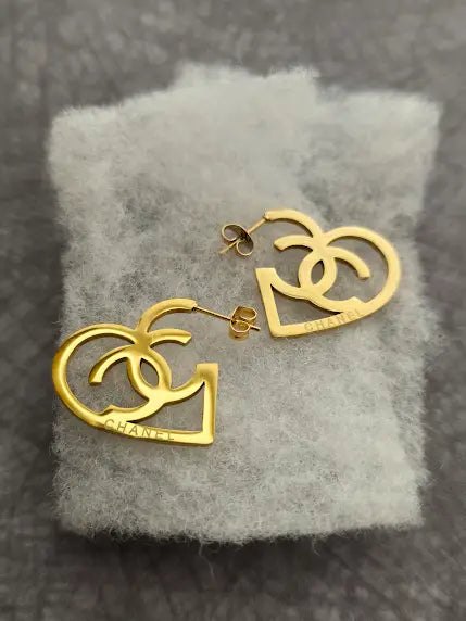 Designer Love Heart Earrings