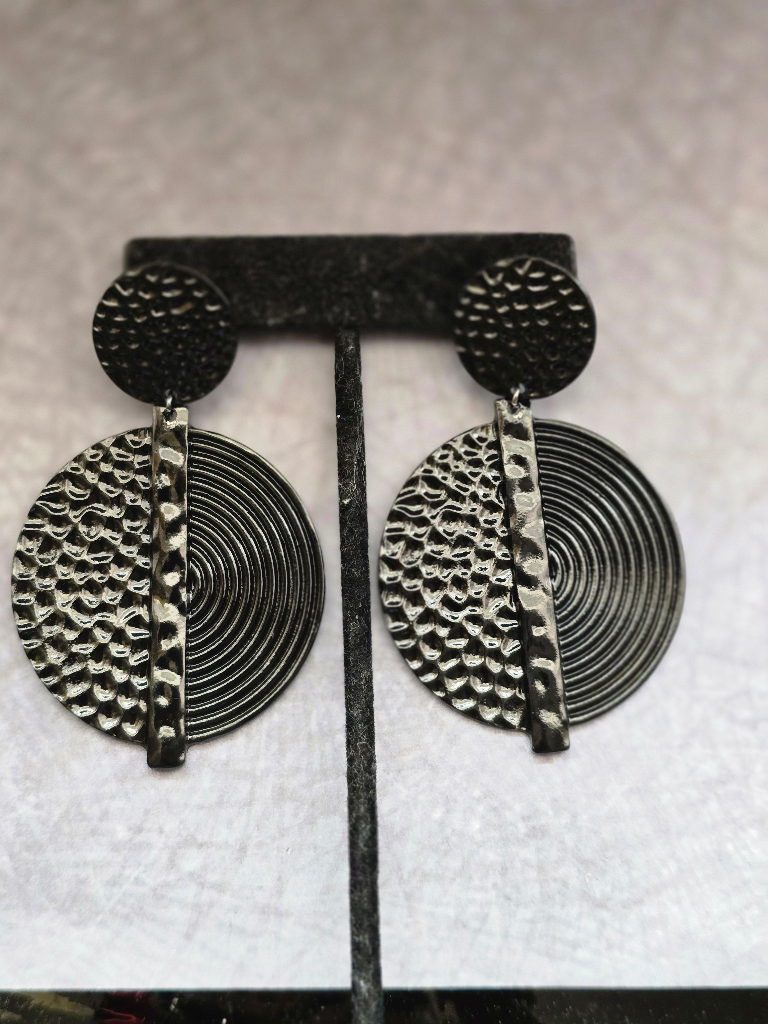 Geographic Drop Earrings