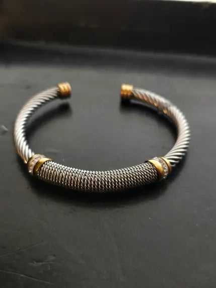 Cuffed – Mixed Metal Stainless Steel Cuff Bracelet