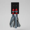 Cherry Denim Earrings