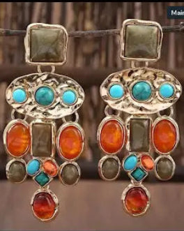 Boho Dangle Earrings – Gold Plated