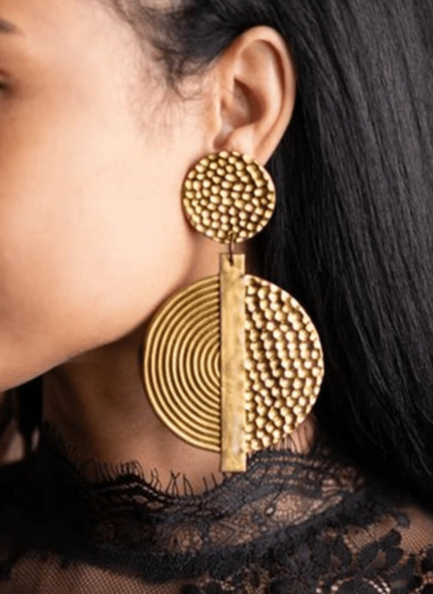 Geographic Drop Earrings