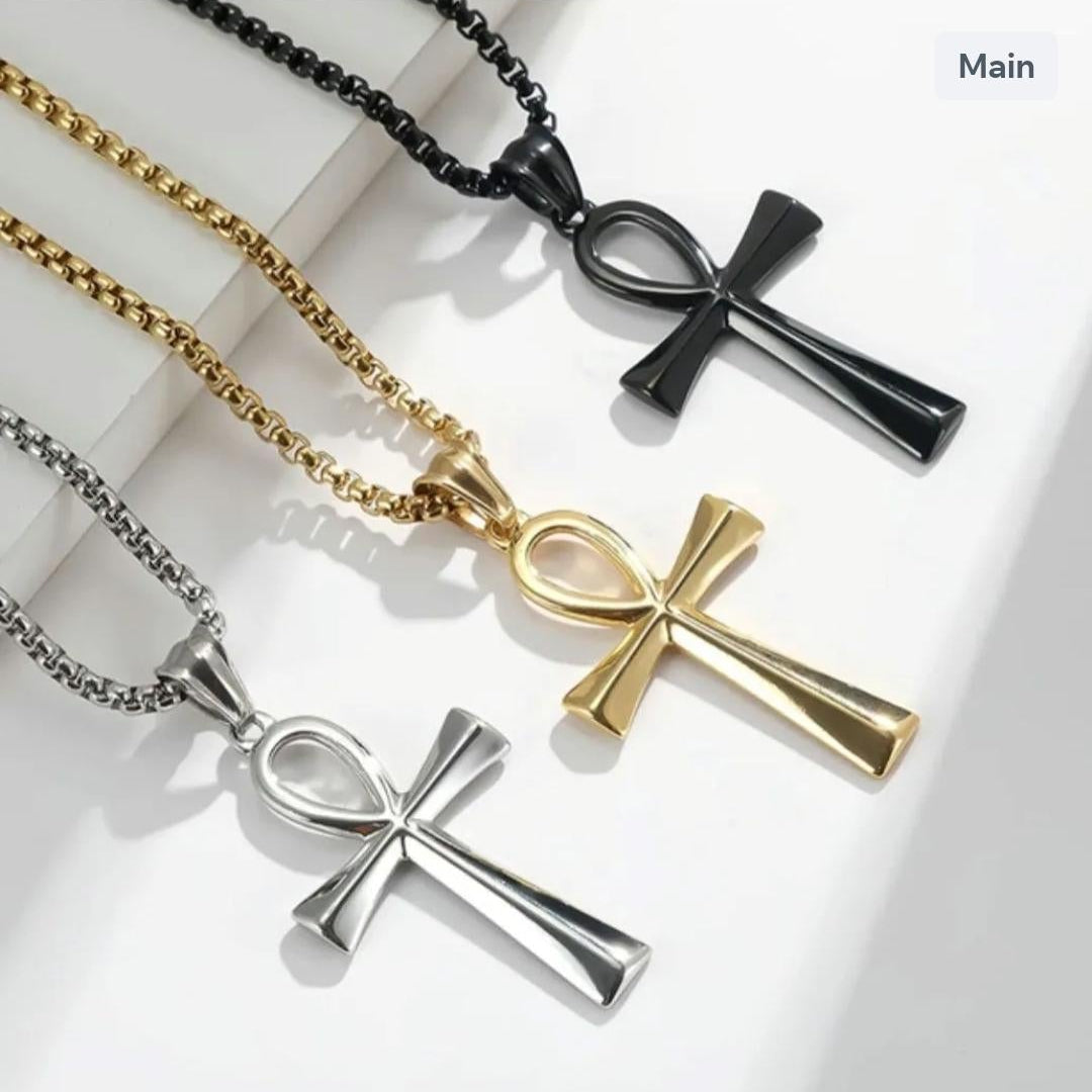Stainless Steel Ankh Necklace