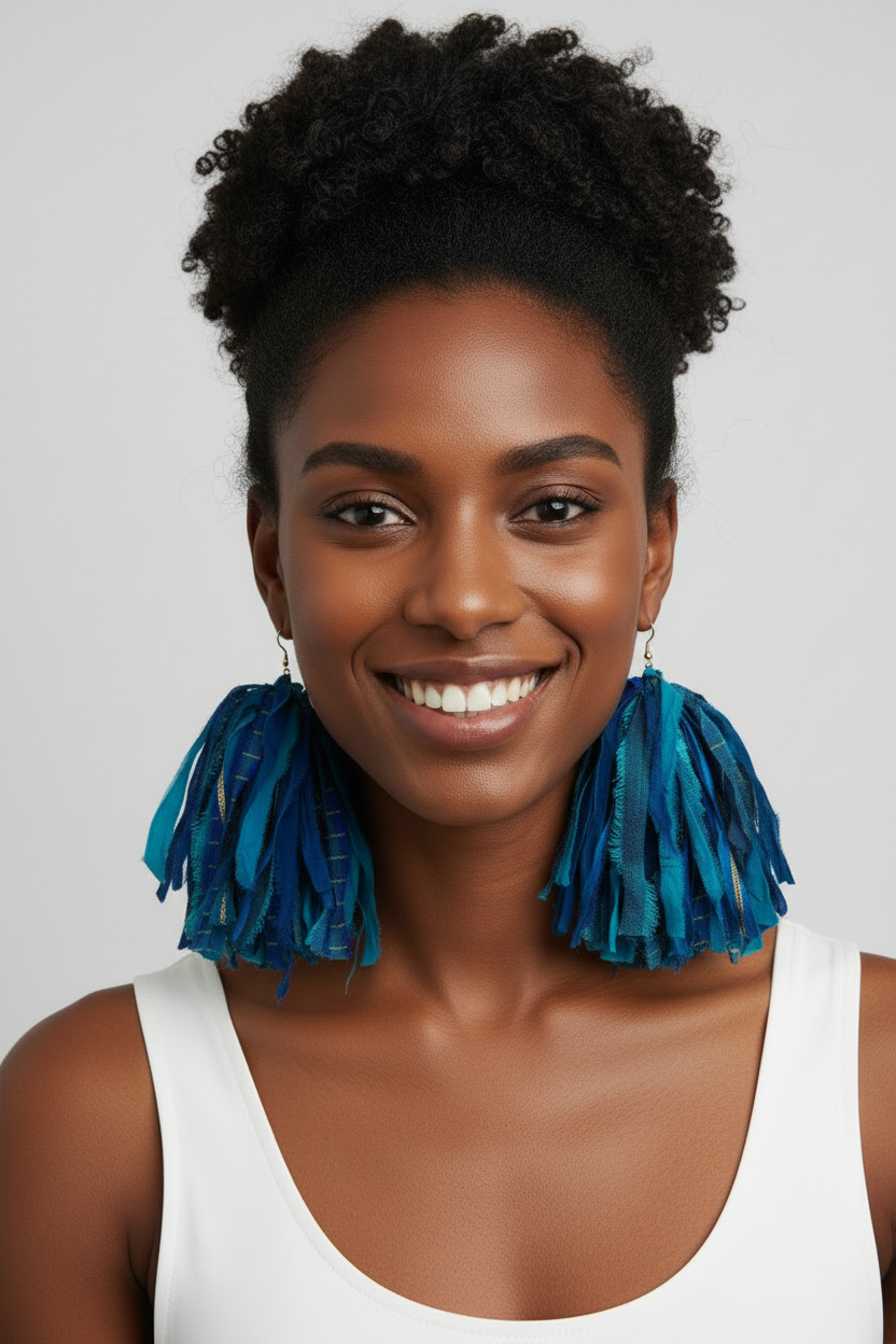 Blues Clues Fabric Earrings