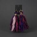 Magenta Fabric Earrings
