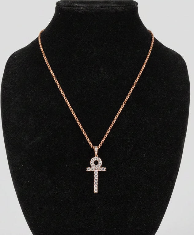 Rose Gold Ankh Necklace